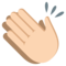 Clapping Hands - Light emoji on Emojione